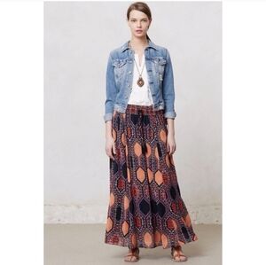 Hexprint Maxi Skirt by Maeve Medium